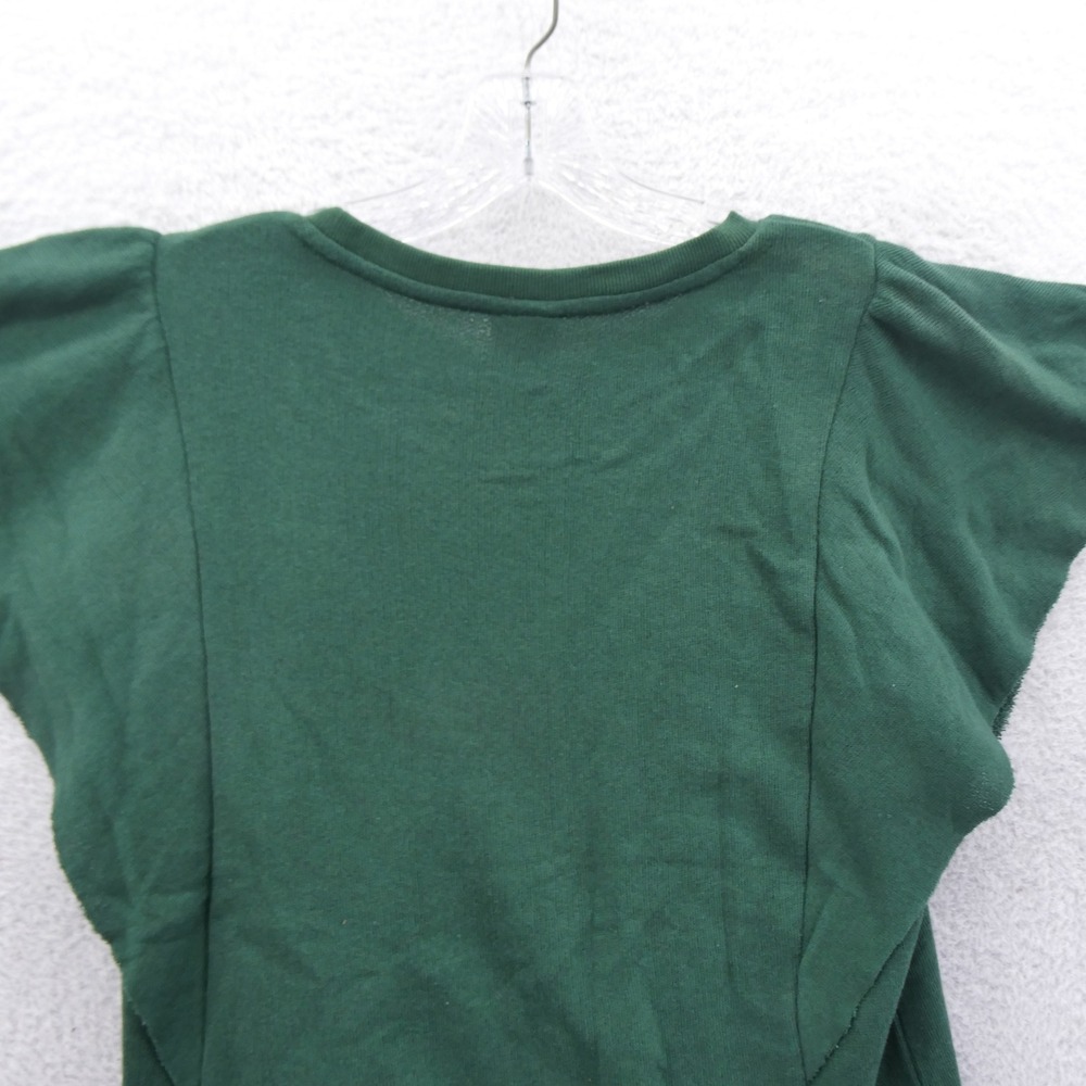 G-III 4Her Oakland Athletics Shirt Womens Medium Green Sequin Flutter Sleeve MLB - Picture 10 of 10